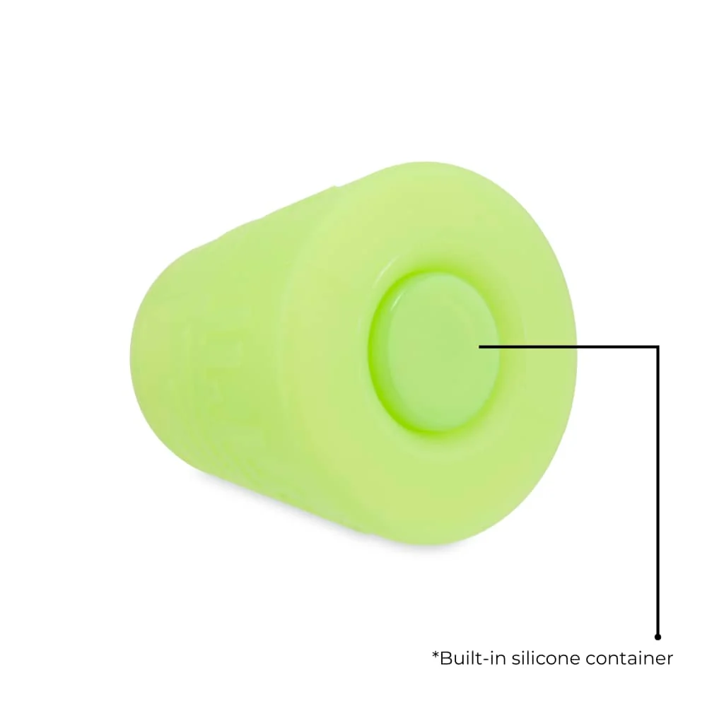 Blaster 4-in-1 Silicone Glass Water Pipe & Dab Rig – Green Glow - Image 6