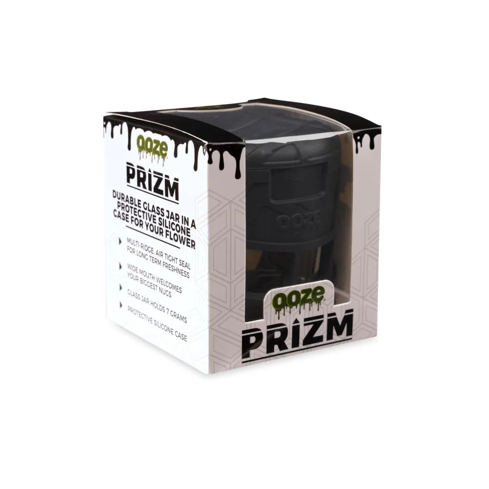 Ooze Prizm Black Silicone-Wrapped Glass Stash Jar - Image 6