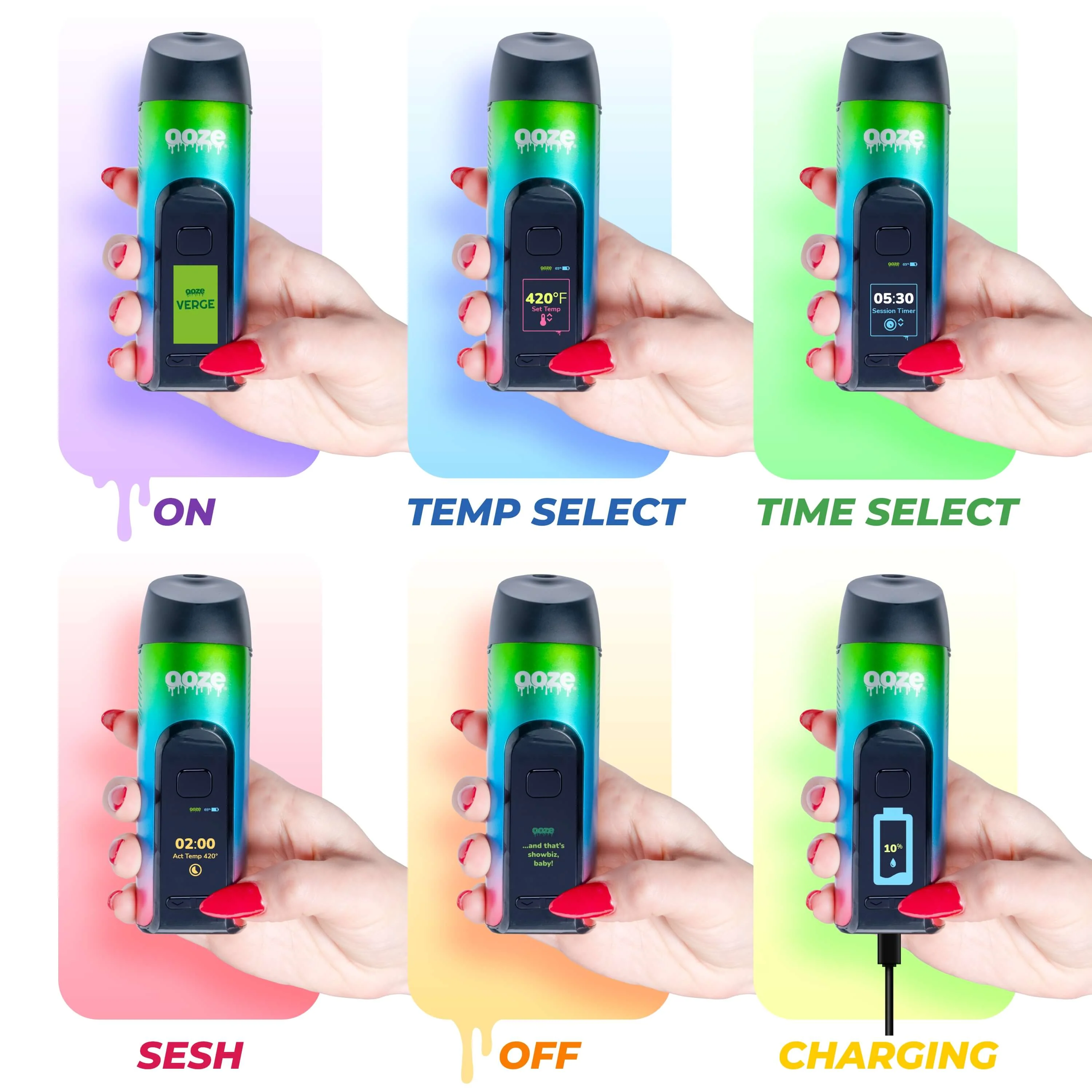 Verge – 2500 mAh Dry Herb Vaporizer - Arctic Blue - Image 3