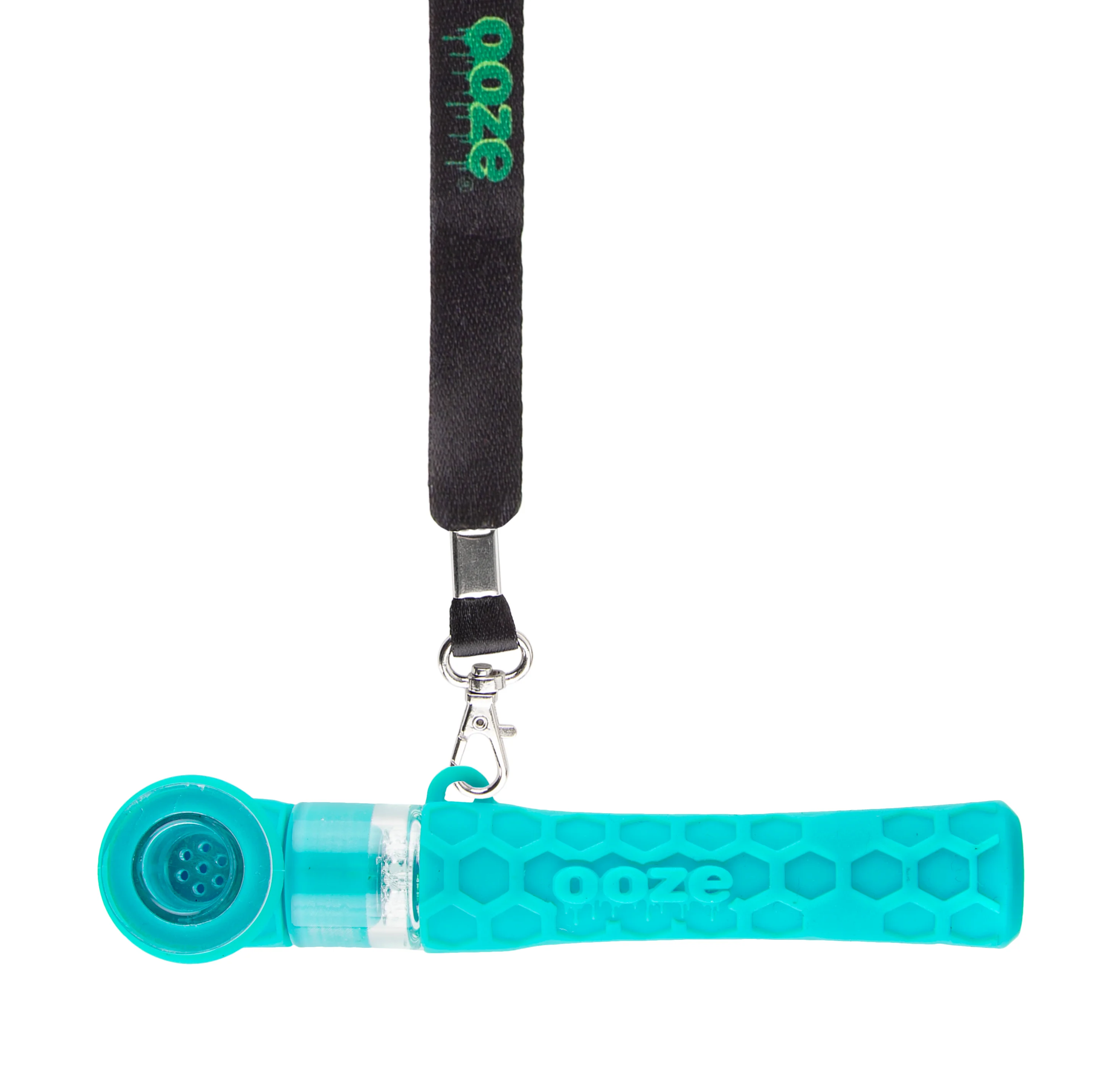 Ooze Piper Silicone Glass Hand Pipe & Chillum - Aqua Teal - Image 3