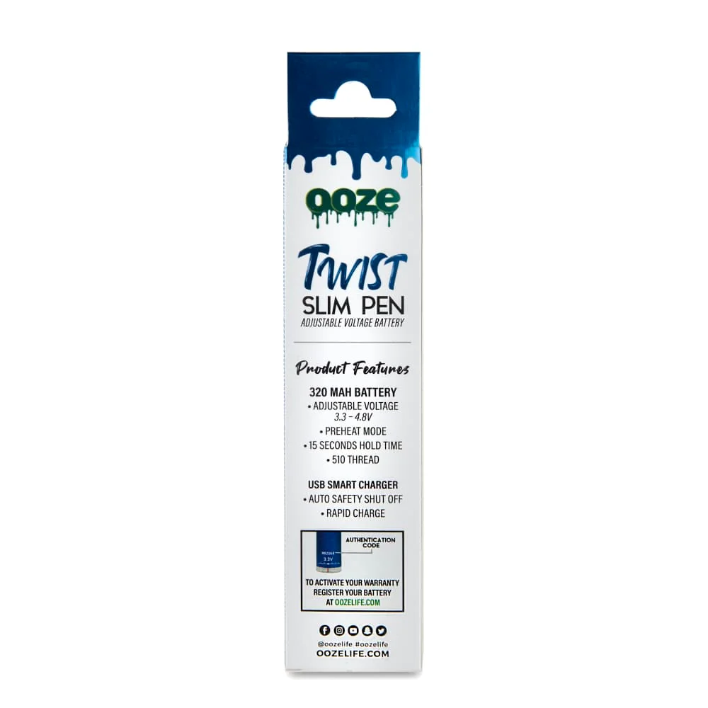 Twist Slim Pen - 320 mAh Flex Temp Battery - Sapphire Blue - Image 3