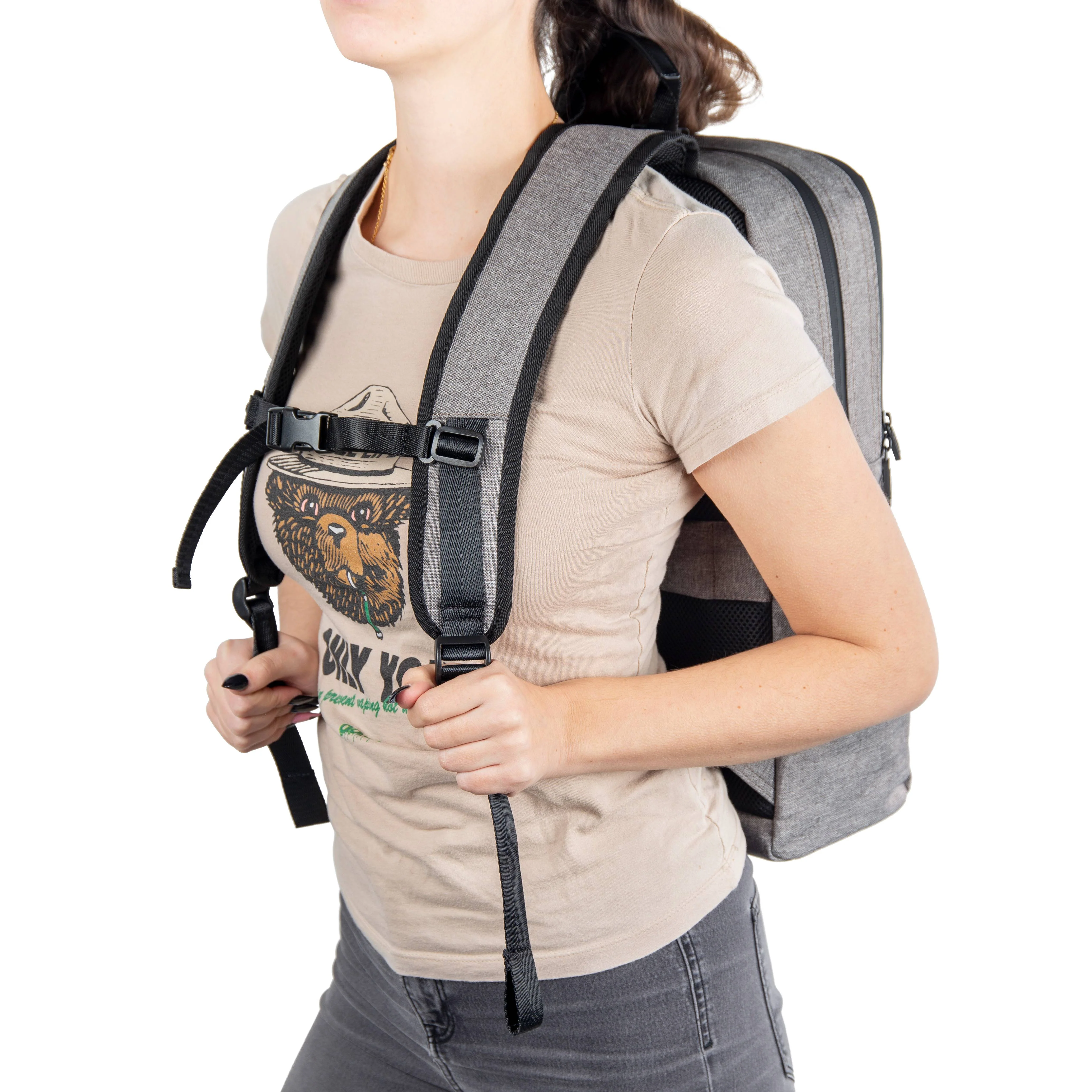 Ooze Traveler Classic Smell Proof Backpack - Smoke Gray - Image 4