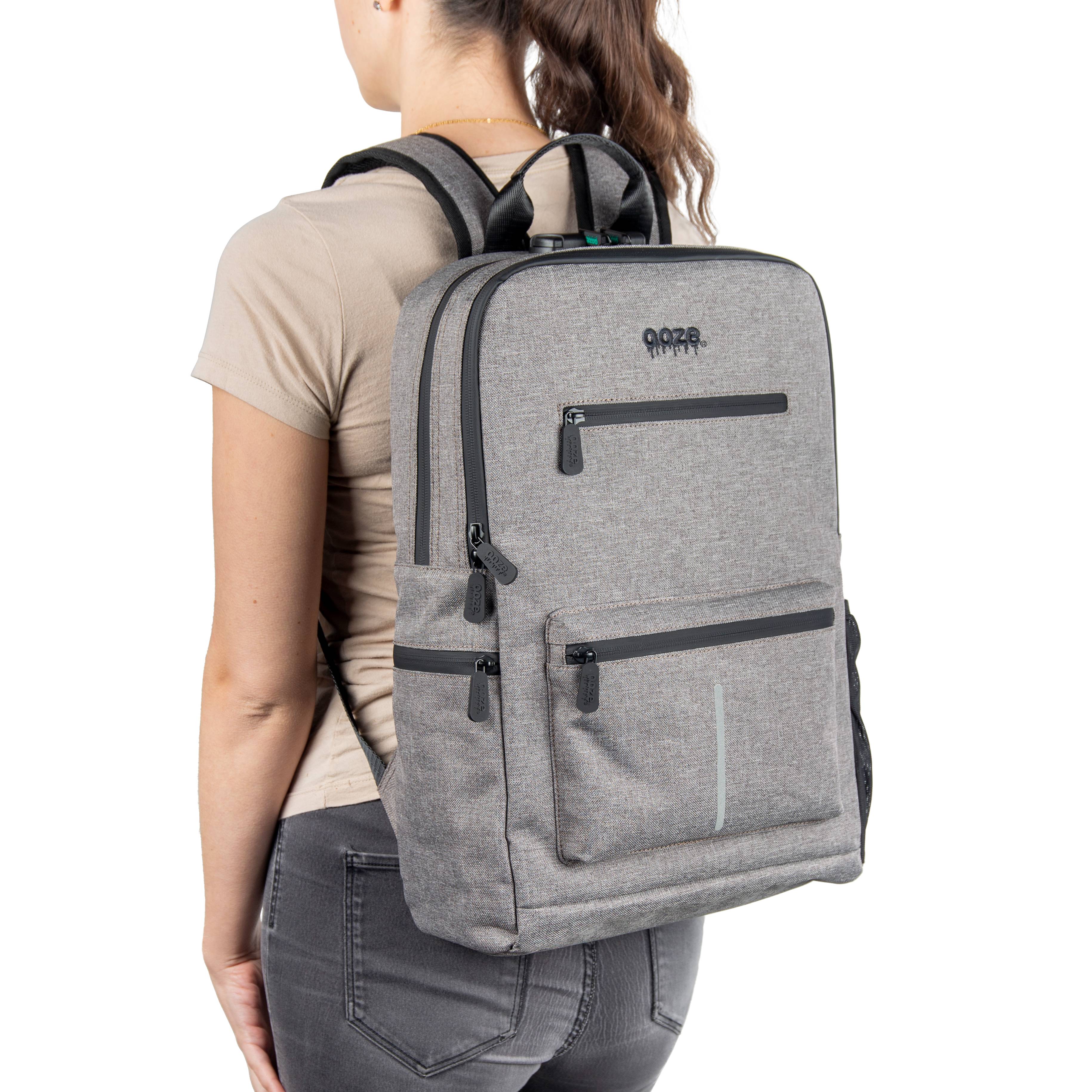 Ooze Traveler Classic Smell Proof Backpack - Smoke Gray - Image 5