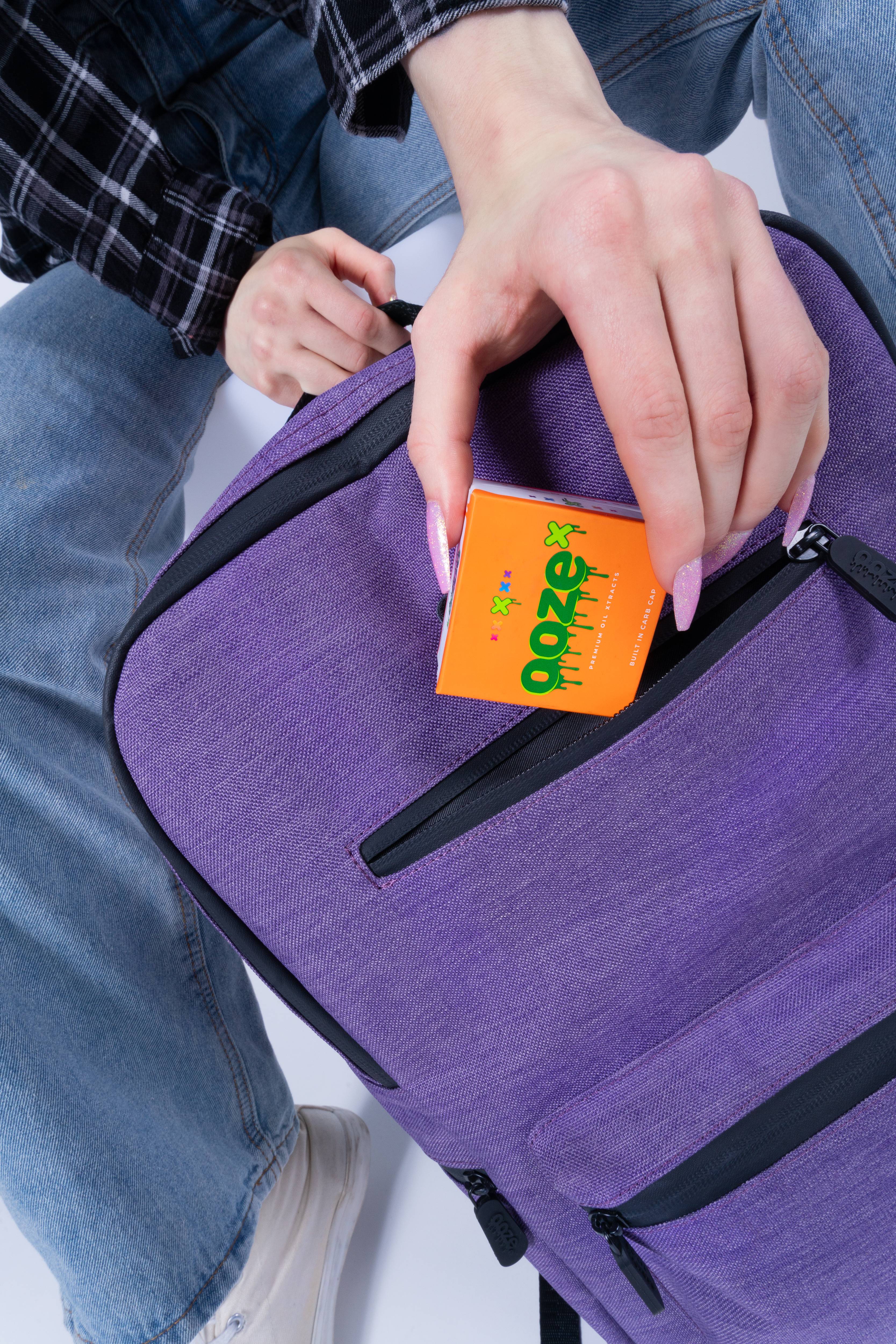 Ooze Traveler Smell Proof Locking Backpack - Purple Haze - Image 3