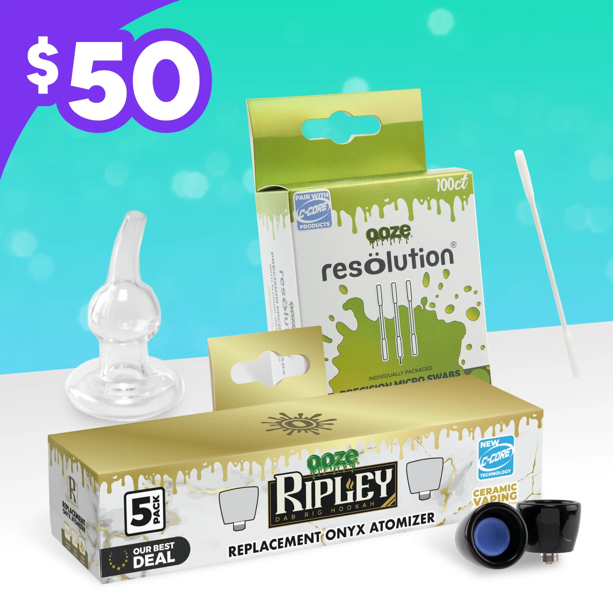 Ripley Hookah Dab Rig Refill Bundle