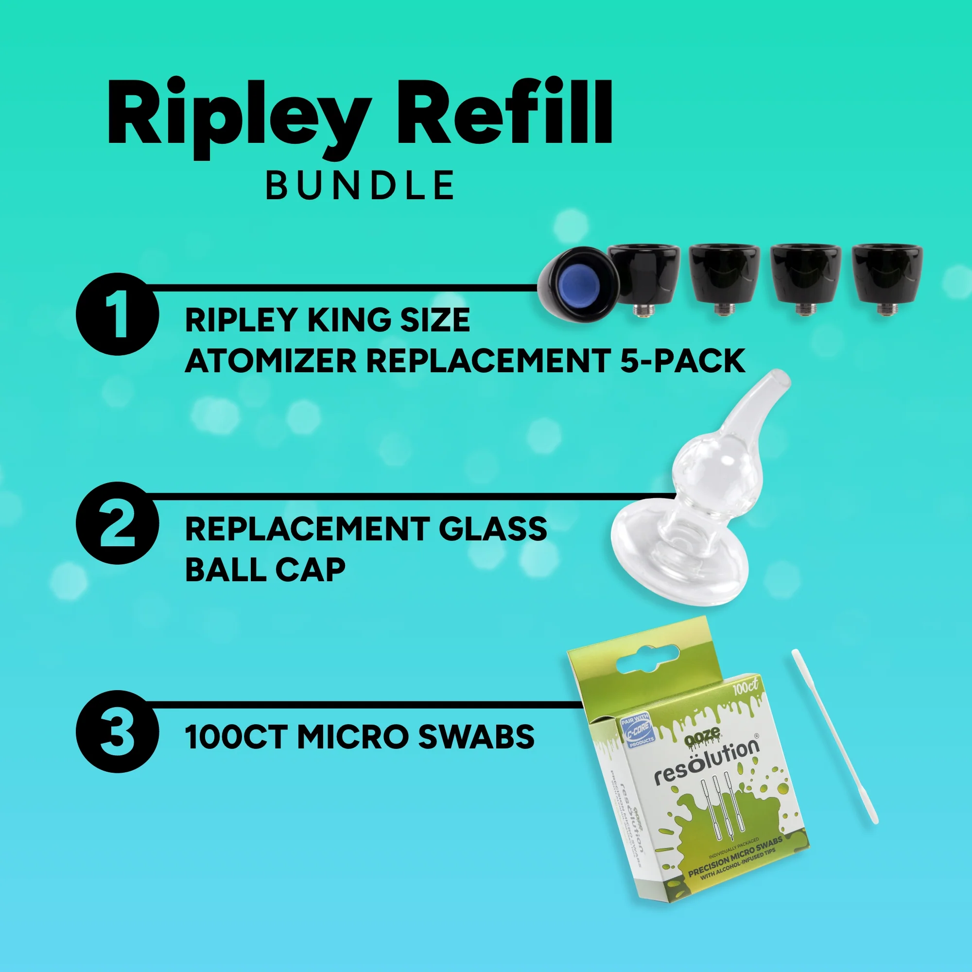 Ripley Hookah Dab Rig Refill Bundle - Image 2