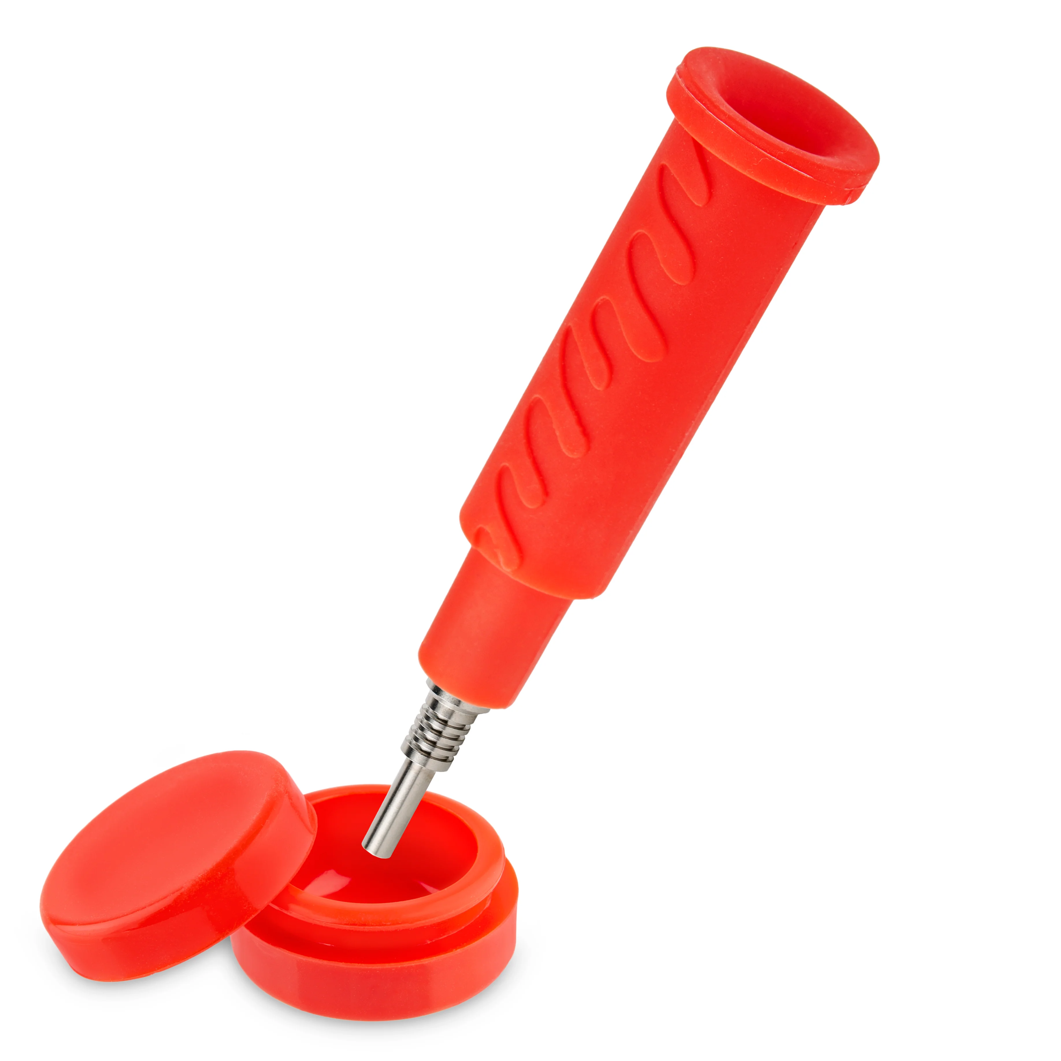 Ooze Swerve Silicone Water Pipe, Dab Rig & Dab Straw - Scarlet - Image 4